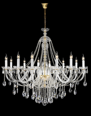 Bohemian Brilliance LARGE 12 Arm Single Tier Chandelier - GOLD - Designer Chandelier 