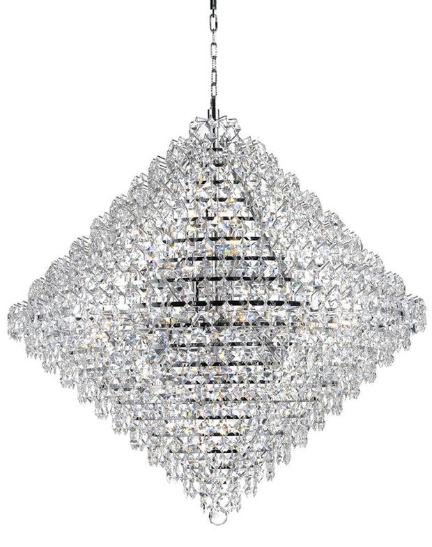NewYork - Diamond Edge Crystal Pendant Light - 90cm