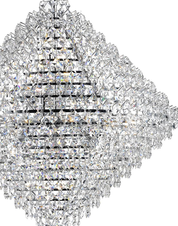 NewYork - Diamond Edge Crystal Pendant Light - 90cm