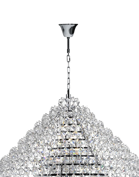 NewYork - Diamond Edge Crystal Pendant Light - 90cm