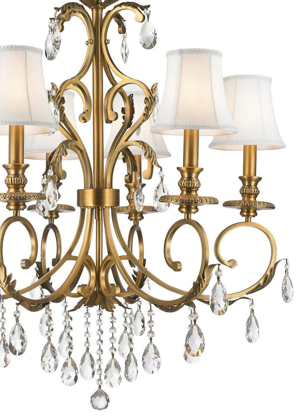 ARIA - Hampton 6 Arm Chandelier - Brass