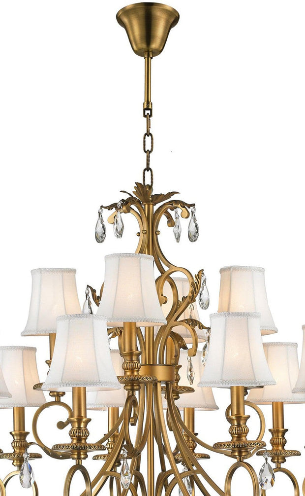 ARIA - Hampton 12 Arm Chandelier - Brass