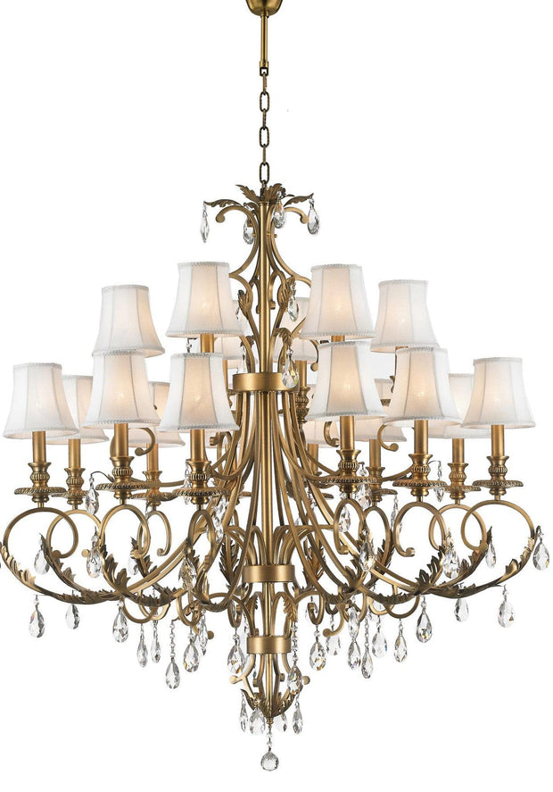 ARIA - Hampton 18 Arm Chandelier - Brass