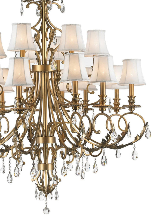 ARIA - Hampton 18 Arm Chandelier - Brass