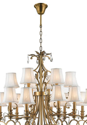 ARIA - Hampton 18 Arm Chandelier - Brass