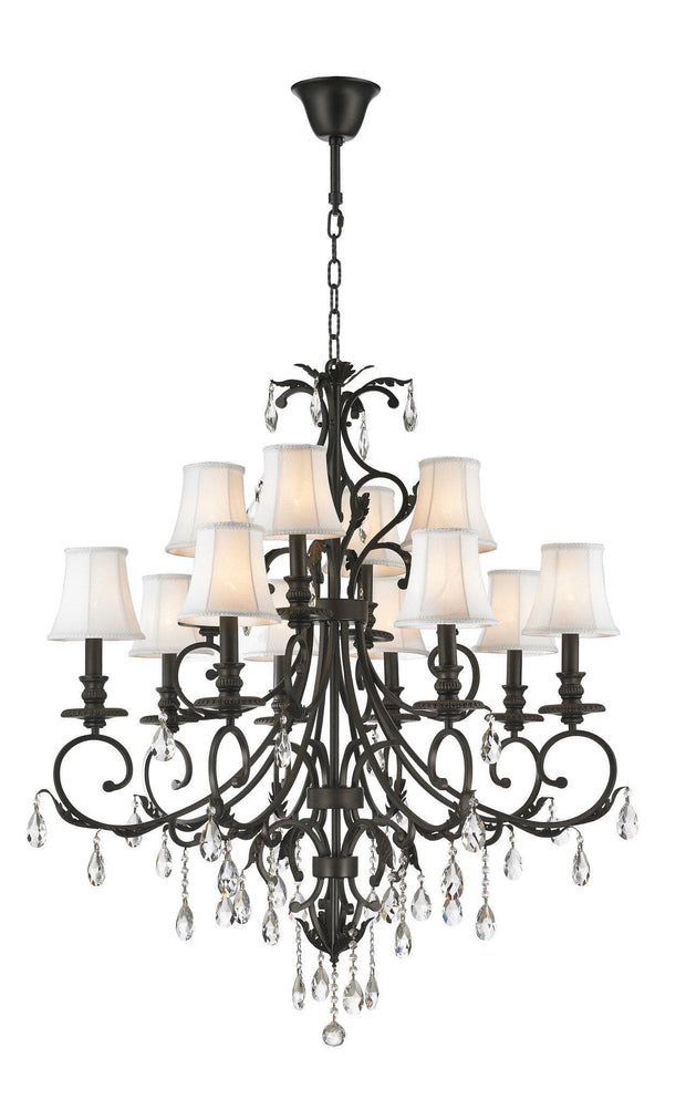 ARIA - Hampton 12 Arm Chandelier - Dark Bronze - Designer Chandelier 