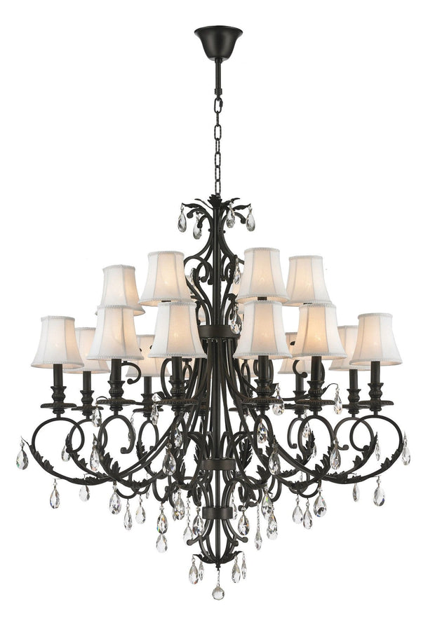 ARIA - Hampton 18 Arm Chandelier - Dark Bronze - Designer Chandelier 