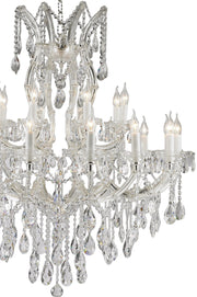 Maria Theresa Crystal Chandelier 24 Light - Silver Plated