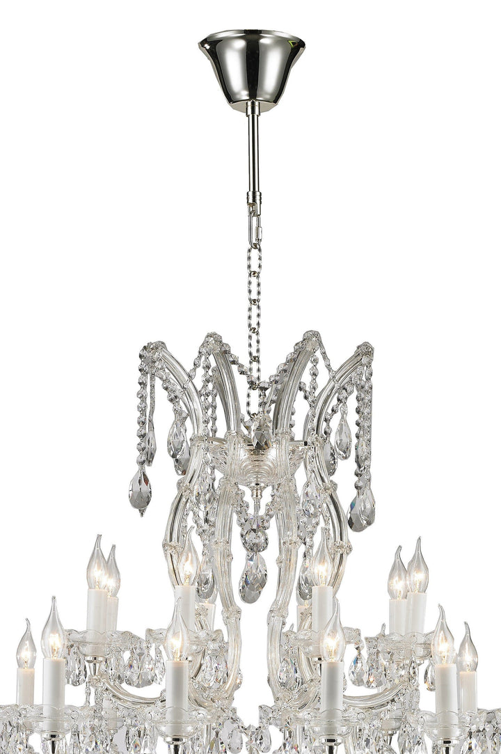 Maria Theresa Crystal Chandelier 24 Light - Silver Plated