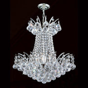 Cascading Empress Chandelier - 4 Light Chrome - W:40cm - Designer Chandelier 