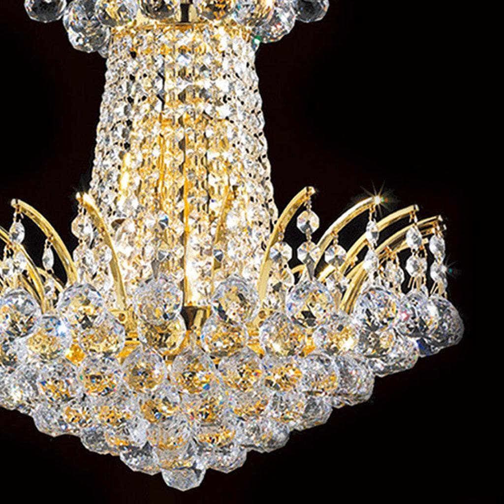 Cascading Empress Chandelier - 4 Light Gold - W:40cm (BH2) - Designer Chandelier Australia