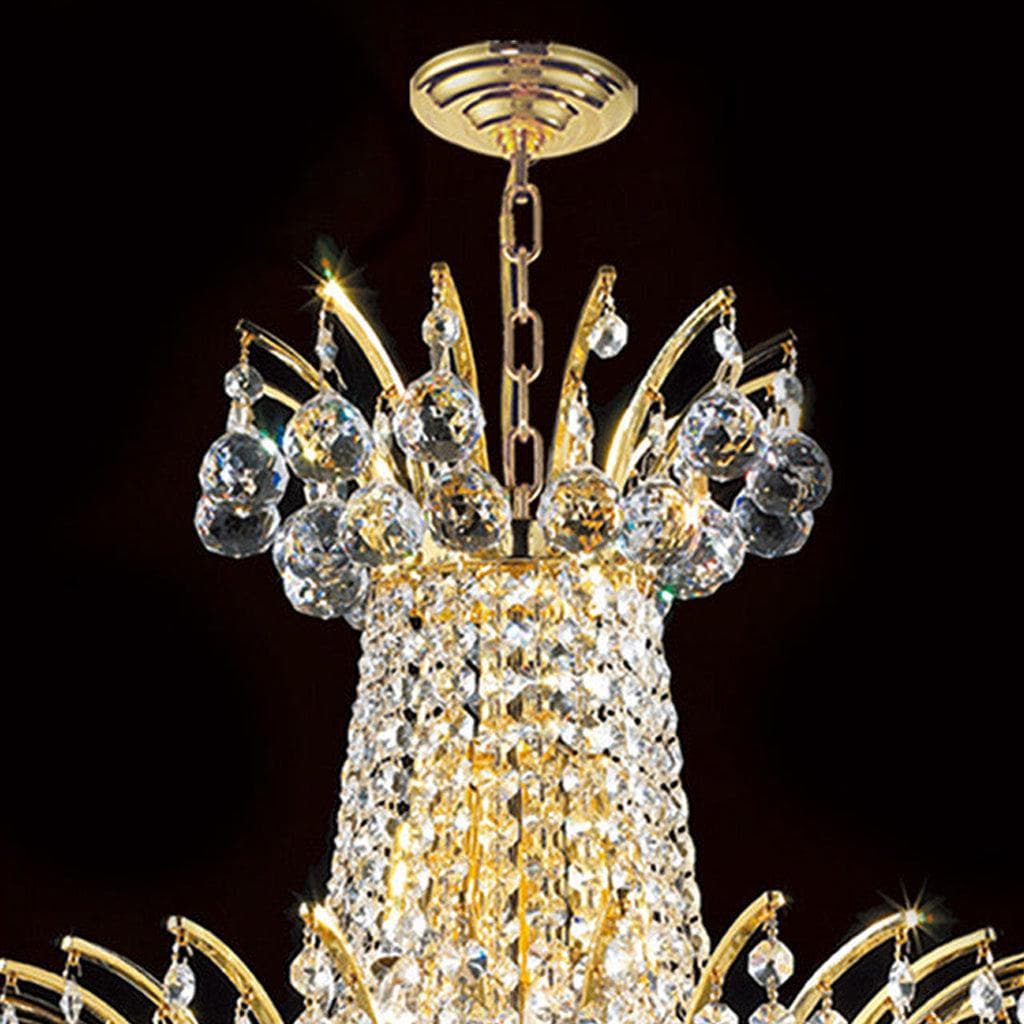 Cascading Empress Chandelier - 4 Light Gold - W:40cm (BH2) - Designer Chandelier Australia