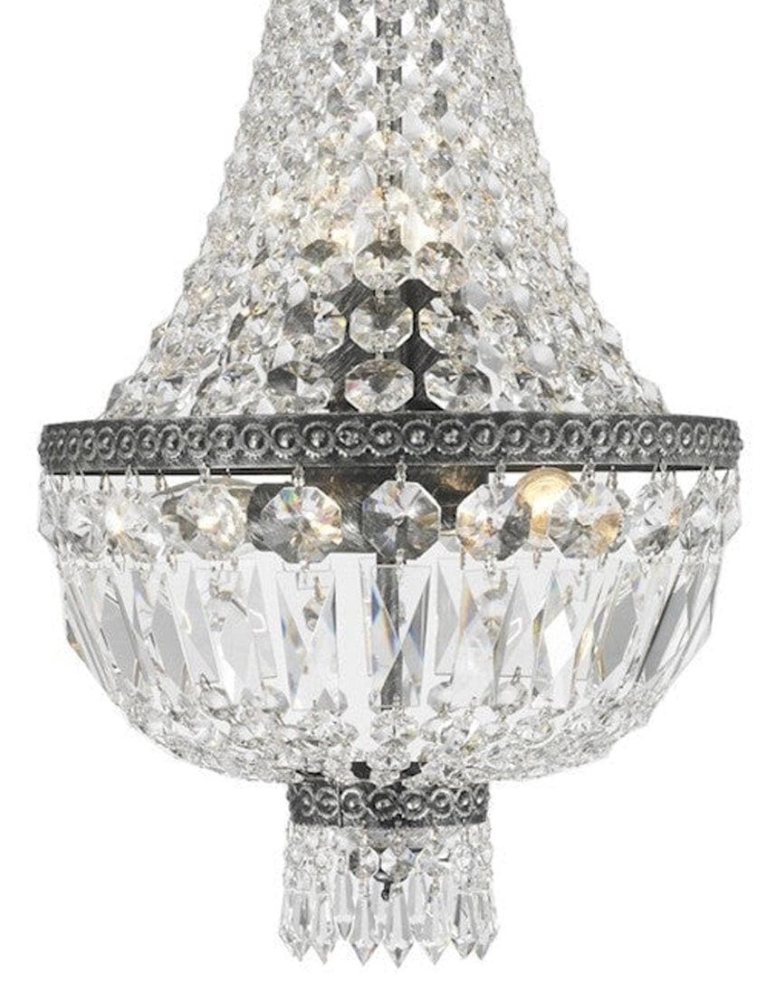 French Basket Chandelier - Antique SILVER - 5 Light - Designer Chandelier Australia