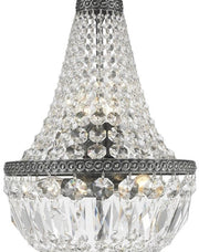 French Basket Chandelier - Antique SILVER - 5 Light