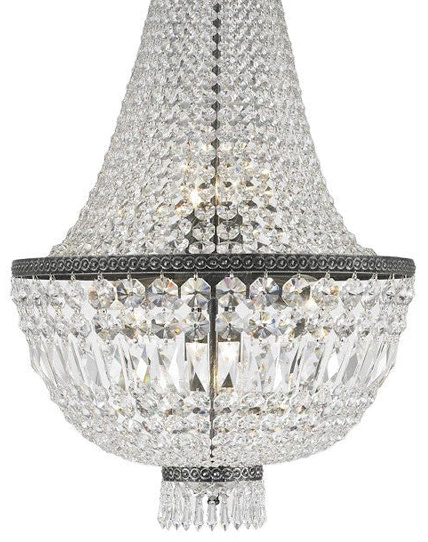 French Basket Chandelier - Antique SILVER - 8 Light - Designer Chandelier Australia