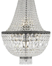 French Basket Chandelier - Antique SILVER - 8 Light