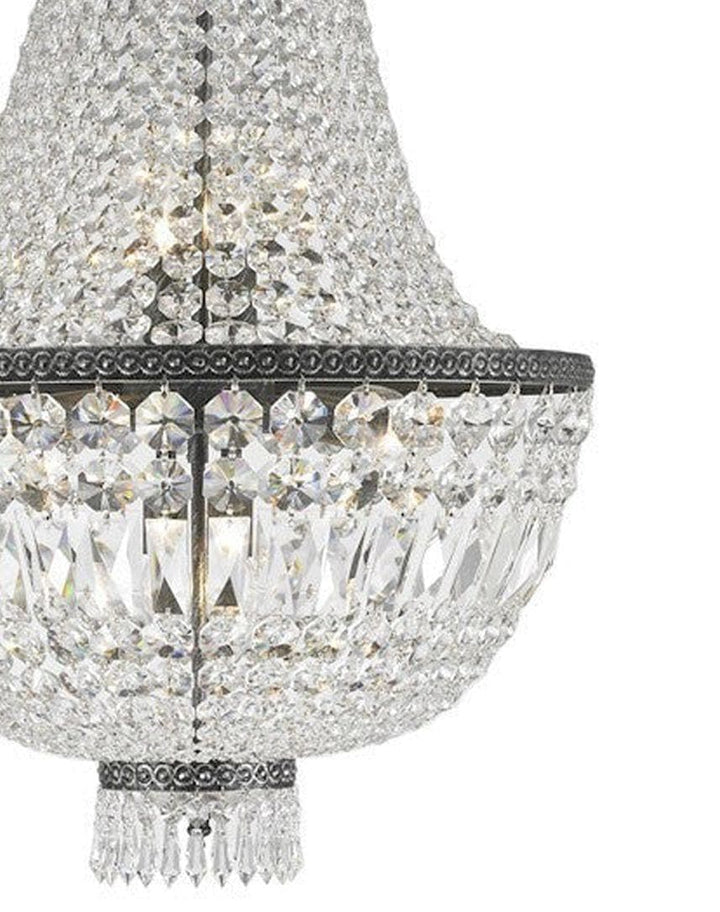 French Basket Chandelier - Antique SILVER - 8 Light - Designer Chandelier Australia