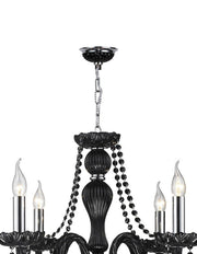Jet Black Bohemian Chandelier - 4 ARM
