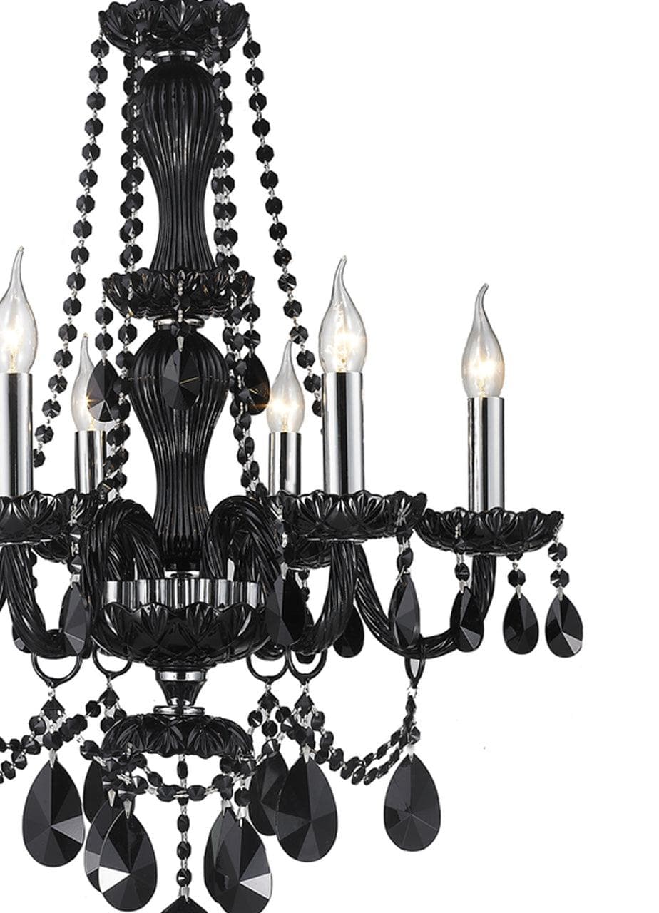 Jet Black Bohemian Chandelier - 6 ARM - Designer Chandelier Australia