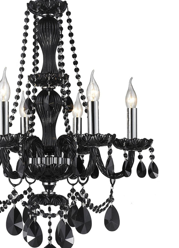 Jet Black Bohemian Chandelier - 6 ARM