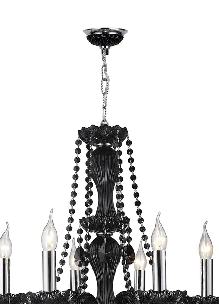 Jet Black Bohemian Chandelier - 6 ARM - Designer Chandelier Australia