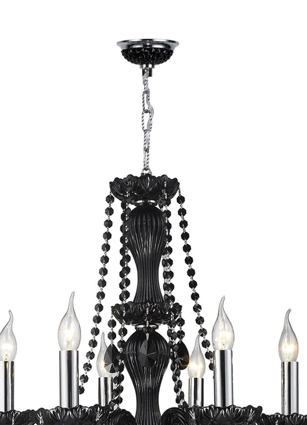 Jet Black Bohemian Chandelier - 6 ARM