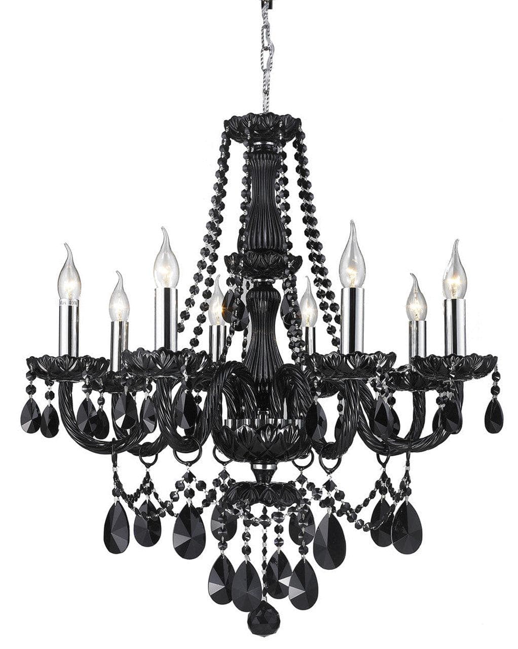 Jet Black Bohemian Chandelier - 8 ARM - Designer Chandelier Australia