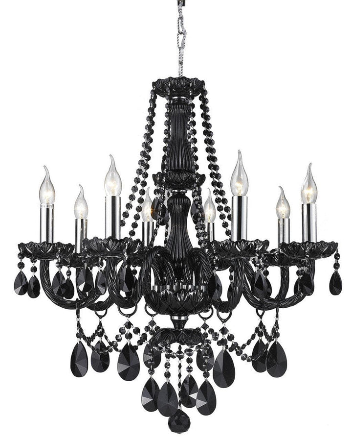 Jet Black Bohemian Chandelier - 8 ARM - Designer Chandelier Australia