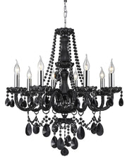 Jet Black Bohemian Chandelier - 8 ARM