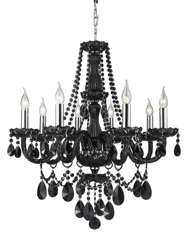 Jet Black Bohemian Chandelier - 8 ARM