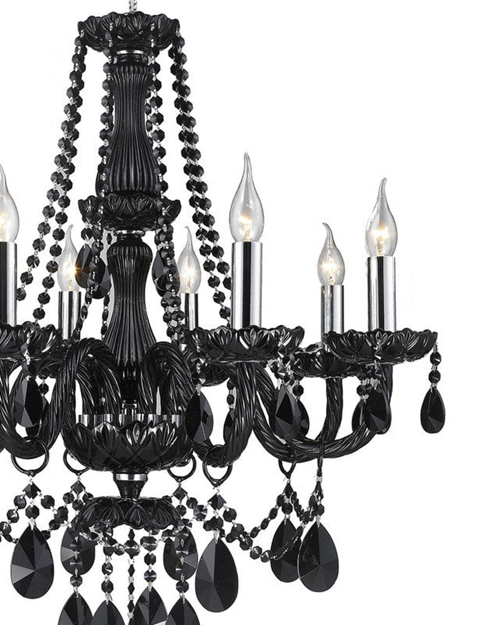 Jet Black Bohemian Chandelier - 8 ARM - Designer Chandelier Australia