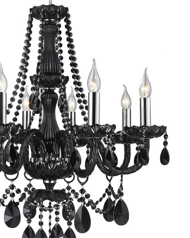 Jet Black Bohemian Chandelier - 8 ARM - Designer Chandelier Australia