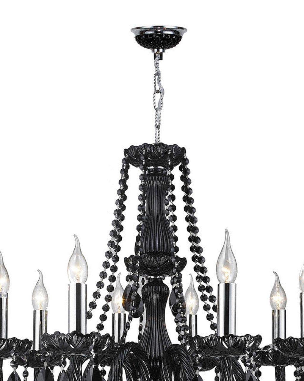 Jet Black Bohemian Chandelier - 8 ARM - Designer Chandelier Australia