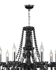 Jet Black Bohemian Chandelier - 8 ARM