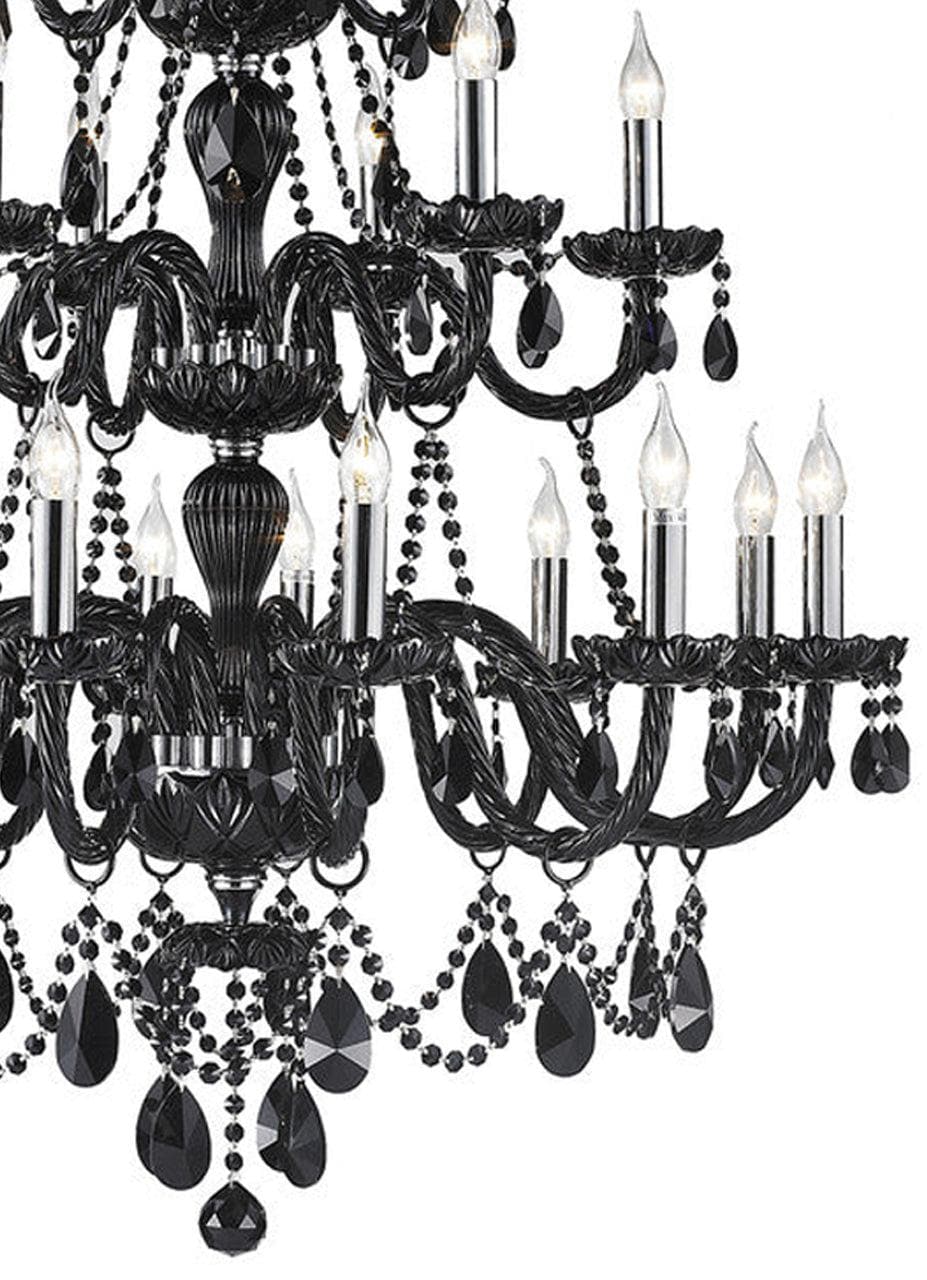 Jet Black Bohemian Chandelier - 21 ARM - Designer Chandelier Australia