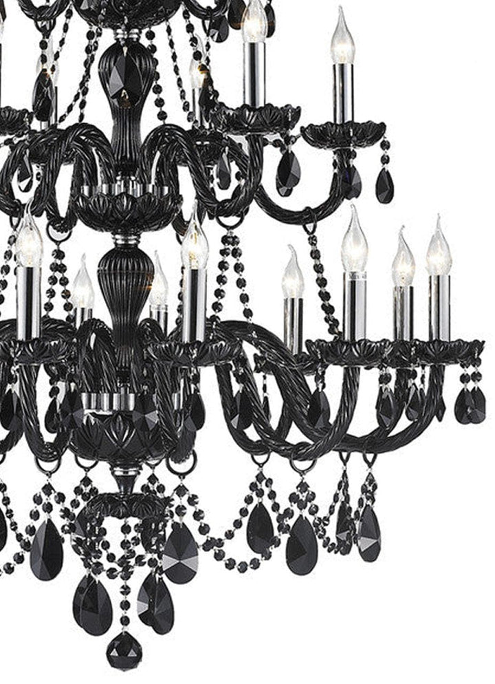 Jet Black Bohemian Chandelier - 21 ARM - Designer Chandelier Australia