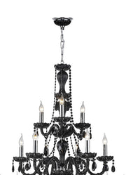 Jet Black Bohemian Chandelier - 21 ARM
