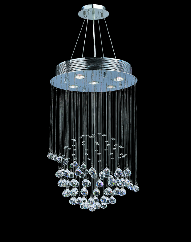 Saturn Ball LED Crystal Chandelier - Width:40 Height:66cm - Designer Chandelier 