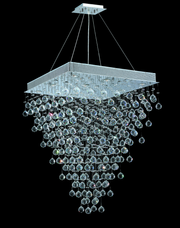 Square Cluster LED Crystal Chandelier - Width:70cm Height:90cm - Designer Chandelier 