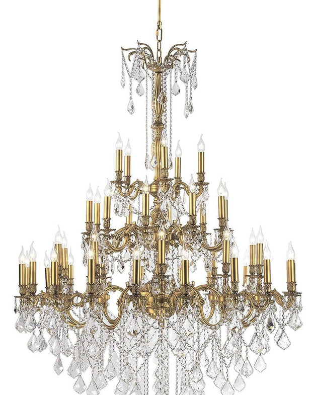 AMERICANA 45 Light Crystal Chandelier - Brass Finish