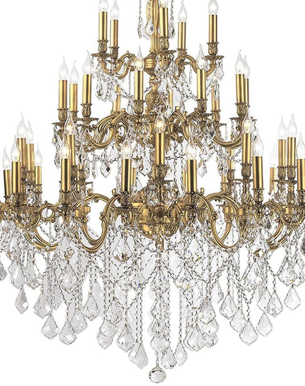 AMERICANA 45 Light Crystal Chandelier - Brass Finish