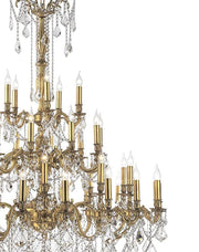 AMERICANA 45 Light Crystal Chandelier - Brass Finish