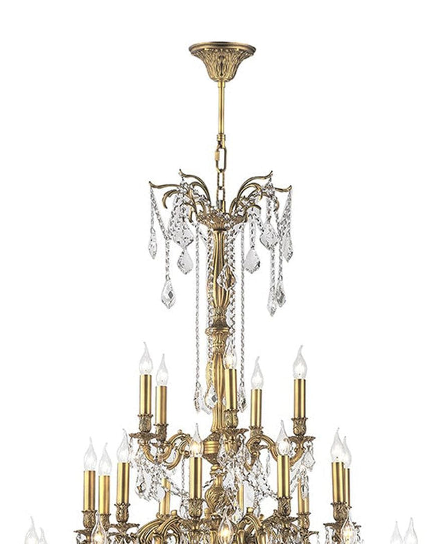 AMERICANA 45 Light Crystal Chandelier - Brass Finish