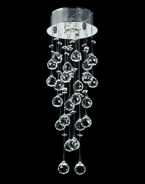Round Cluster LED Crystal Chandelier - Width:20cm Height:60cm - Designer Chandelier 