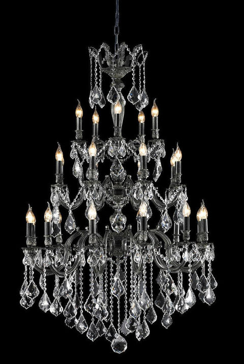 AMERICANA 25 Light Crystal Chandelier Antique SILVER Designer
