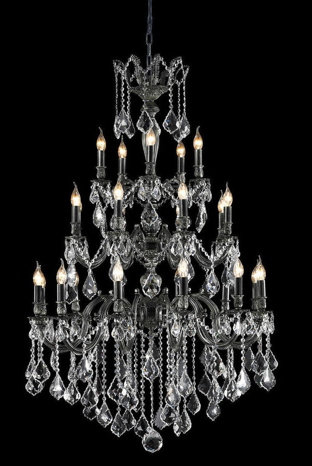 AMERICANA 25 Light Crystal Chandelier - Antique SILVER