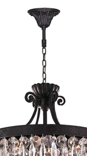 Florence Basket Chandelier - Flemish Brass Finish- W:40cm H:50cm