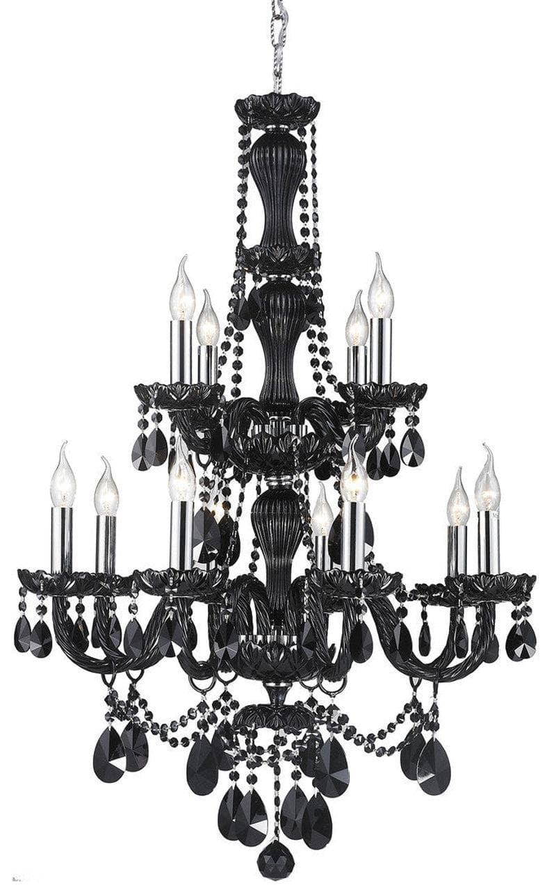 Jet Black Bohemian Chandelier - 12 ARM - Designer Chandelier Australia