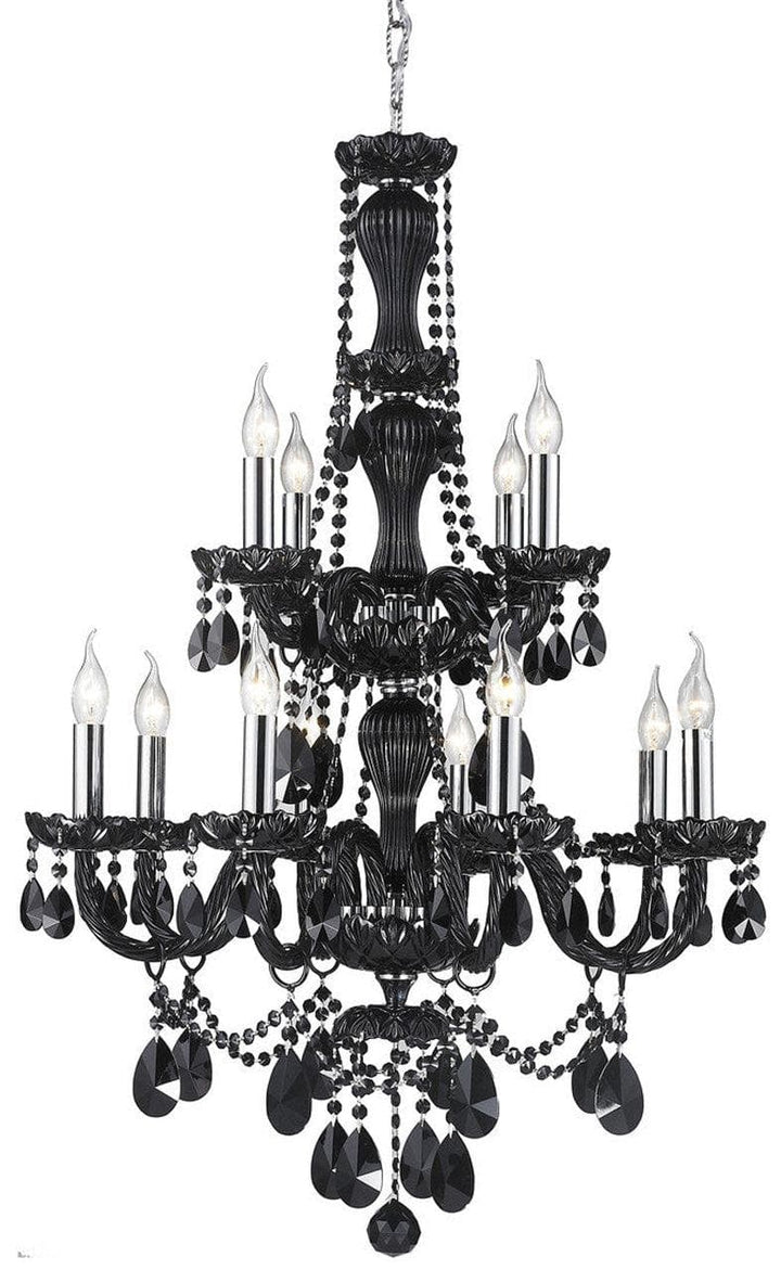 Jet Black Bohemian Chandelier - 12 ARM - Designer Chandelier Australia