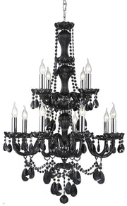 Jet Black Bohemian Chandelier - 12 ARM